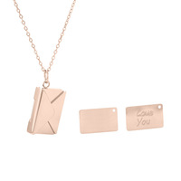 Nuevo Collar Magnético de Acero de Titanio UIONEN - Medallón Personalizable con Grabado DIY para Carta de Amor, Estilo Clásico, Fundición China