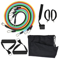 Conjunto de bandas de resistencia para hacer ejercicio, tubo elástico de látex, personalizado, 11 unidades