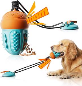 Juguete Masticable Resistente para Perros con Mordida Agresiva, Pelota Dispensadora de Comida, Juguete de Dentición para Cachorros - Product Image 6