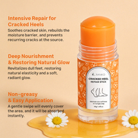 Baume Réparateur Talons Fissurés à la Cire d'Abeille OEM Personnalisé, Huile d'Olive Hydratation Intense, Exfoliant et Hydratant pour les Pieds, Marque Privée