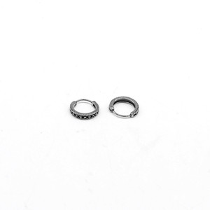 yunnique <b>Titanium</b> Steel Huggie Earrings 316 Stainless Steel Retro Design For <b>Men</b> And Women Fashion Jewelry Easy To Clasp - Product Image 3