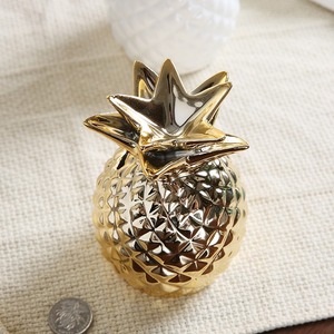 Tirelire Ananas Doré Tendance en Céramique, Ornement Créatif pour Décoration <span class=keywords><strong>de</strong></span> Bureau à Domicile - Product Image 4