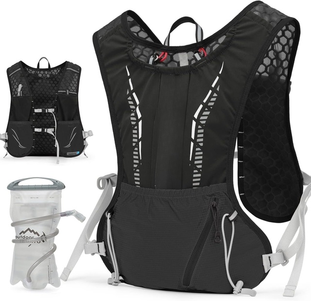 Lightweight Hydration Vest for Men Women Polyester Backpack Water Running Bladder Bag for Hiking Trail Cycling Race Outdoor