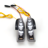Clair len miroir clignotant 12v jaune blanc led avec miroir de vue latéral dynamique clignotants