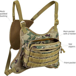 Échantillon gratuit Sac de poitrine tactique imperméable portable pour hommes Sac de sport réglable pour la course à pied - Product Image 2