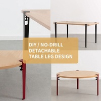 Pieds de table minimalistes sans perçage, détachables, pour table de travail DIY, support de bureau en bois massif, personnalisation, combinaisons multiples