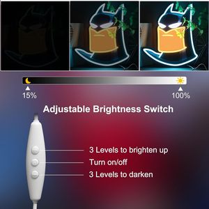 OIZEGO Bat Neon Light Décoration murale LED en acrylique pour chambre à coucher, bar, pub, restaurant - Product Image 6