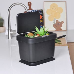 Bidone del Compost per cucina da 1.32 galloni pattumiera con coperchio sigillato secchio per rifiuti alimentari per ripiano o sotto il lavandino bidone della spazzatura al coperto - Product Image 1