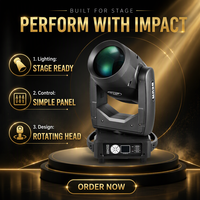 Projecteur de scène mobile Sharpy Beam 420W 17R avec double prisme, contrôle DMX512, pour DJ et parcs à thème, CRI élevé 85