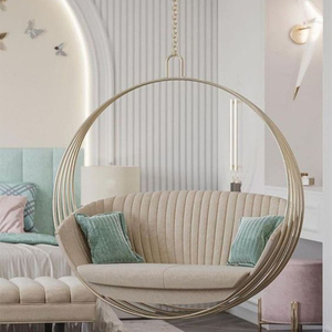 Mobilier de <span class=keywords><strong>jardin</strong></span> extérieur moderne et chaud <span class=keywords><strong>Chaise</strong></span> balançoire <span class=keywords><strong>Chaise</strong></span> <span class=keywords><strong>suspendue</strong></span> en métal en plastique en forme d'oeuf Balançoire de patio - Product Image 6