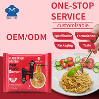 Mie instan Vegan Protein tinggi Ramen berbasis tanaman sapi pedas mie rasa asia asli