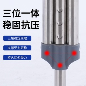 Muletas axilares Ji Mingchen de acero inoxidable, ajustables en altura, antideslizantes, para uso doméstico de personas con discapacidad. - Product Image 3