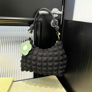 SH00236 <span class=keywords><strong>été</strong></span> nouveau femmes dame Nylon fermeture ouverte simple fronde sous les bras sac couleur unie plié <span class=keywords><strong>léger</strong></span> sac de créateur - Product Image 2