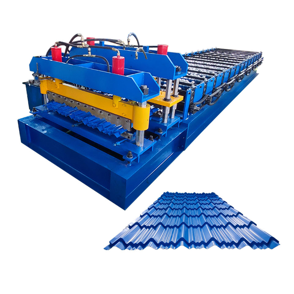 RFM 12 Meter Hydraulic Tile Forming Machine Metal Glazed Tile Roof ...