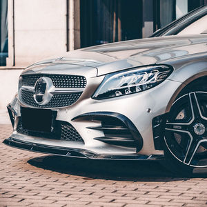 Alerones Delanteros para Mercedes Benz W205 A205 C43 AMG 2019 en Adelante, Divisores de Parachoques Delanteros, Aletas de Fibra de Carbono Real - Product Image 3