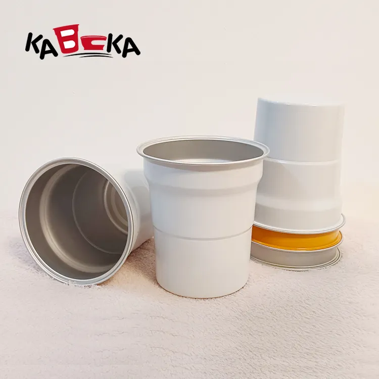 White Color Silver Inside Aluminum Sublimation Custom Camping Coffee Cup - Buy Camping Coffee Cup
