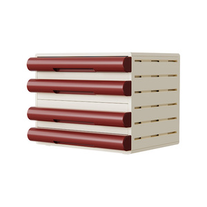 Drawer Style Desktop Organizer A4 Paper <b>Cd</b> Storage Cabinet With Wheels Office Storage <b>Box</b> Rectangle Solid Color Standing Type - Product Image 5