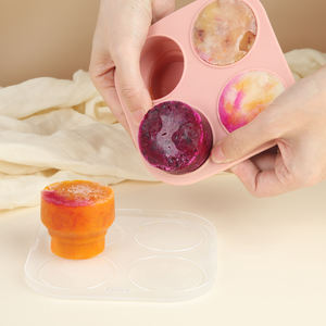 Récipients <span class=keywords><strong>de</strong></span> stockage d'aliments pour bébés en silicone avec boîte à collation étanche congélateur plateau à fruits plateaux à glaçons couvercle pour 0-12 mois tranche d'âge - Product Image 3
