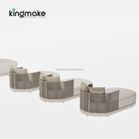 Chaise longue de luxe moderne en corde tressée pour extérieur, lit de soleil imperméable, transat de jardin, canapé pour hôtel et bord de piscine