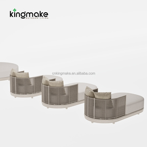 Chaise longue de luxe moderne <span class=keywords><strong>en</strong></span> corde tressée pour extérieur, lit de <span class=keywords><strong>soleil</strong></span> imperméable, transat de jardin, canapé pour hôtel et bord de piscine - Product Image 4