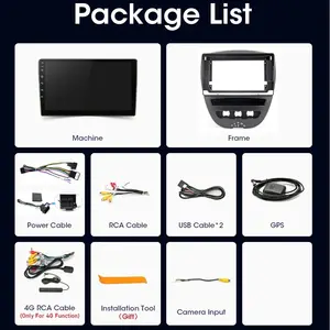 Autoradio Android pour Peugeot 107 <span class=keywords><strong>Toyota</strong></span> <span class=keywords><strong>Aygo</strong></span> Citroën C1 2005-2014, Lecteur Multimédia Vidéo sans Fil Carplay, Unité Principale DVD 2DIN - Product Image 6