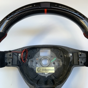 <span class=keywords><strong>Volante</strong></span> Deportivo de Fibra de Carbono Real Personalizado con Alcántara para Volkswagen VW <span class=keywords><strong>Golf</strong></span> MK5 <span class=keywords><strong>GTI</strong></span> Passat Jetta Scirocco, Gran Oferta CCexcellent - Product Image 4