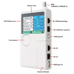 Factory Direct Sales Network <b>Cable</b> Tester RJ11 RJ45 USB BNC LAN for UTP LAN <b>Cables</b> Tracker Detector - Product Image 6