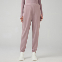 Pantalon de yoga taille haute OEM en gros, modèle ACK8002, en Spandex, séchage rapide, respirant, coupe large, sculptant les hanches, décontracté _ACK8002