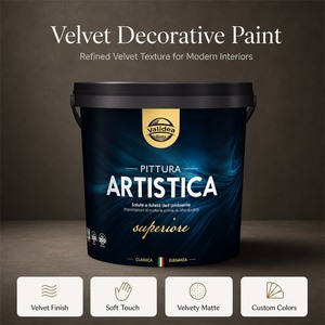 Revêtement liquide extérieur en velours VALDEA, métallique, écologique, résistant à l'humidité, deux composants, pour la construction de maisons et d'hôtels - Product Image 1