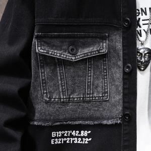 Cappotto Invernale Taglie Forti Giacca di Jeans Oversize con Lavaggio Acido Elasticizzato - Product Image 3