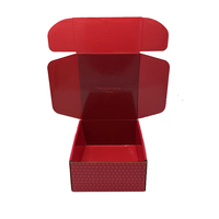 Eco Luxe Rouge A4 Holographique Brillant Logo 12x9x4 Pas Cher Abonnement Postal Mailer Boîtes d'Emballage Papier avec Feuille Spécifications