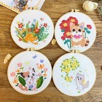 Set Kucing Calico Kartun Hewan Kit DIY Pemula Hiasan Gantung Ruang Tamu Buatan Tangan