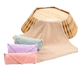 Jingjing Towels Absorbent Small Square Towel 25x25cm Coral Fleece For Cleaning Household Use - Product Image 4