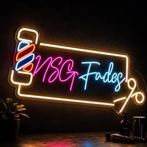 Dropshipping – Enseigne néon LED personnalisée avec design gratuit – Logo sur mesure pour salon de coiffure, magasin, entreprise – Décoration lumineuse pour salon - Product Image 1