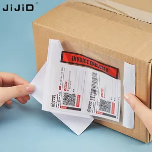 JiJiD 포장 목록 봉투 보호 문서 방수 먼지 명확한 포장 목록 봉투 파우치 택배 파우치