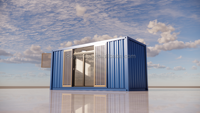 Bureaux de conteneurs modernes préfabriqués de 20 pieds/salles d'exposition de conteneurs cabines mobiles modulaires de présentation