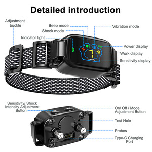 Collier de dressage pour chien avec écran couleur, 5 modes, étanche, choc électrique pour animaux de compagnie - Product Image 4