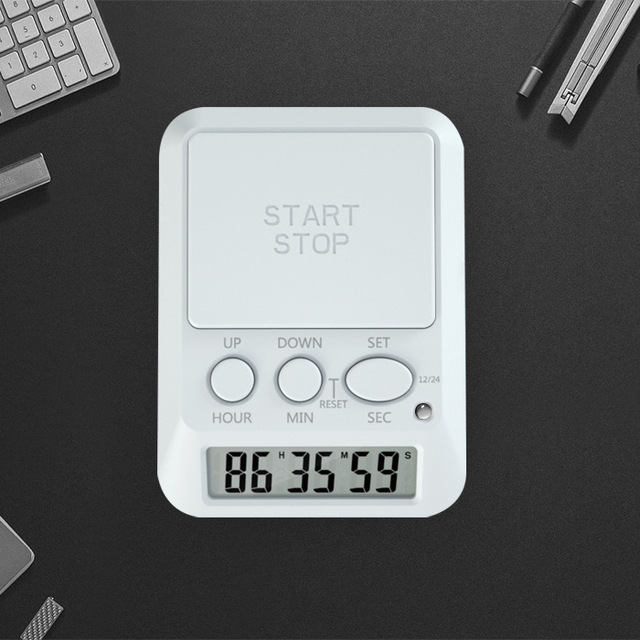 Creative Multifunctional Kitchen Cooking Digital Countdown Timer Clock Large Display Magnetic Back-Eco-Friendly Plastic Material