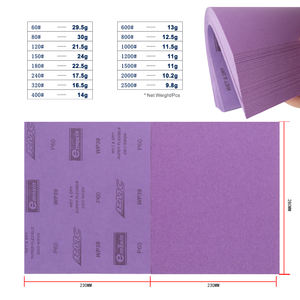 Papel de lija abrasivo púrpura de 230x280mm, papel de lija automotriz, hoja de lijado húmedo <span class=keywords><strong>y</strong></span> seco para pulir muebles de madera para coche - Product Image 2