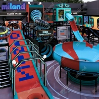 Parcours d'aventure Ninja avec piscine à balles, filet d'escalade et obstacles – Équipement de terrain de jeu souple pour enfants à vendre