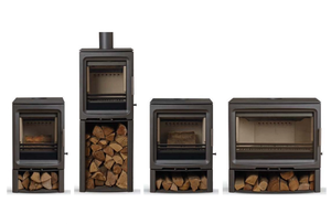 Poêle à bois autonome et encastrable PV85 en fonte, éco-responsable, au design contemporain pour salon - Product Image 5