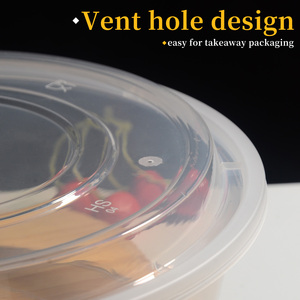 Conteneur Rond en <span class=keywords><strong>PP</strong></span> de Qualité Alimentaire Épaissi, Inodore, Grande Capacité, Anti-Fuite, Bol à Emporter pour Fruits, Poulet Frit, Impression Personnalisée - Product Image 3