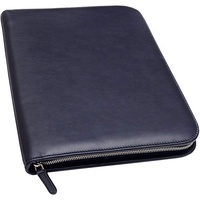 Carpeta Portafolio de Cuero A4, Bloc de Escritura, Carpeta de Presentación Empresarial, Portafolio Negro