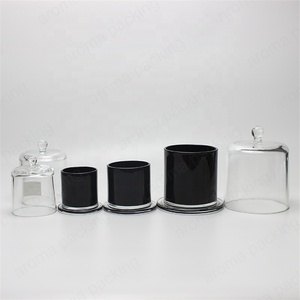 Bougie vintage <span class=keywords><strong>en</strong></span> <span class=keywords><strong>verre</strong></span> noir pour la fabrication de bougies, impression personnalisée, 80 pièces, prix d'usine - Product Image 2