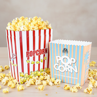 Boîte à popcorn pliable en carton biodégradable et résistant à la graisse ZJPACK, avec logo personnalisé, pour l'emballage alimentaire à emporter (sushi, etc.)