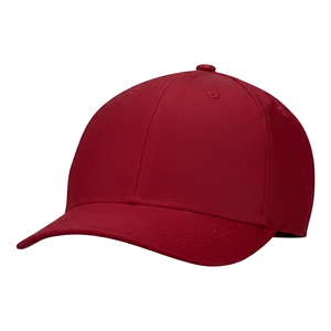 Gorra de Béisbol Roja de 6 Paneles, Unisex, Ajustable, de Color Sólido, Tela de Sarga, Uso Casual para Adultos, para las Cuatro Estaciones - Product Image 1