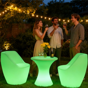 Hiện đại chiếu sáng <span class=keywords><strong>LED</strong></span> Cocktail bảng cho quán bar công viên-đám cưới/Đảng sử dụng nhựa bền 16 màu sắc thay đổi IP60/IP65 không thấm nước - Product Image 3