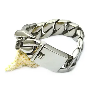 Groothandel hoge kwaliteit hot selling silver tone rvs punk zware mens sieraden