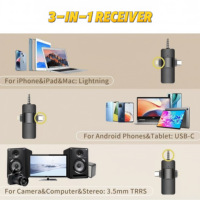 Tragbares, drahtloses, geräuschunterdrückendes Lavalier-Mikrofon mit USB für Smartphones – professionelles omnidirektionales Mikrofon