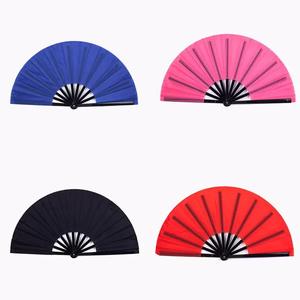 Großer faltbarer Hand fächer Nylon-Stoff Vintage Retro Stoff Fans Chinesisches Kung Fu Tai Chi Fan Geschenk für Festival Dance Performance - Product Image 4
